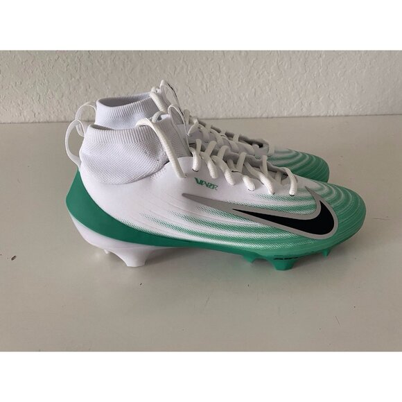 Men’s Sz 8.5 Nike Vapor Pro 1 Football Cleats HM8850-100 White Green - Picture 4 of 12